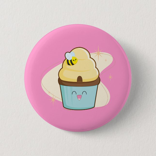 Honey Cupcake 2 Inch Round Button (Front)