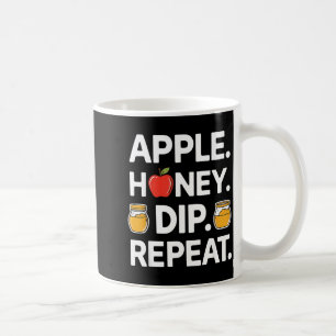 Honey Dip Repeat Funny Rosh Hashanah Jewish New Ye Coffee Mug