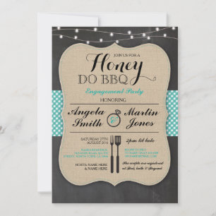 Honey Do BBQ Engagement Party I Do Couples Invite