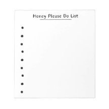 Honey Do List - Checklist - Notepad - Funny Gift 