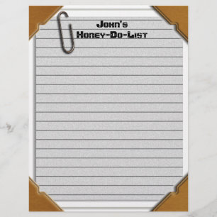 Honey-Do-List Letterhead Stationery
