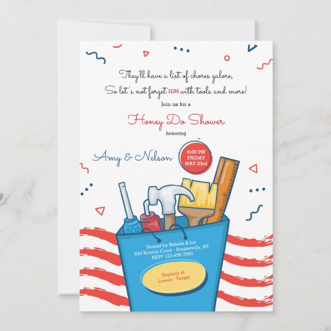 Honey Do Shower Invitation (Front)