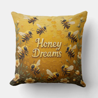 Honey Dreams For Honey Bee Lovers Throw Pillow
