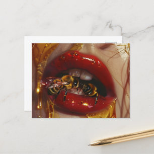 Honey Drip Beauty – Sensual Golden Portraits of Wo Postcard