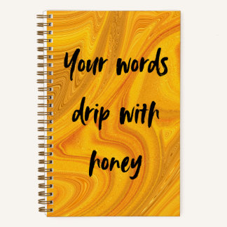 Honey Drip Notebook in Gold