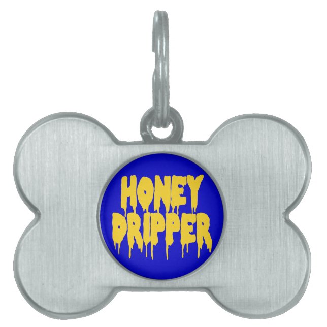 Honey Dripper Pet ID Tag (Front)