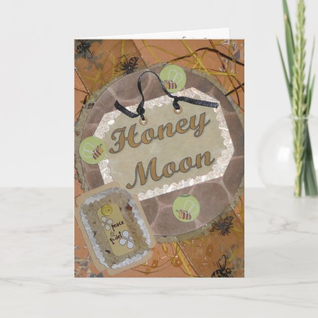 Honey Fairy Moon Greeting Card (Front)