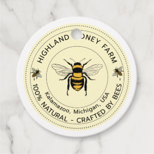 Honey favour   Pure Honey Custom Food Favour Tags