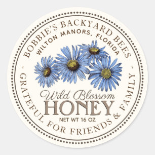 Honey for Friends Wildflower Grateful Label