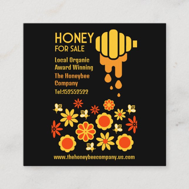 Honey For Sale Calling Card (Front)