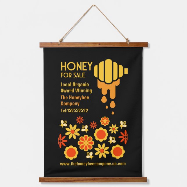 Honey For Sale Hanging Tapestry (Front)