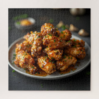 Honey Garlic Chicken Wings Jigsaw Puzzle
