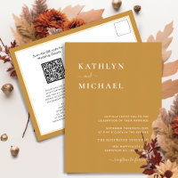 Honey Gold QR Code All In One Modern Wedding