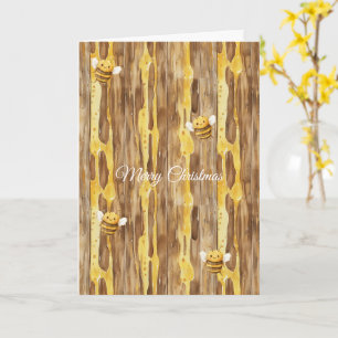 Honey Happy Bees Christmas   Card
