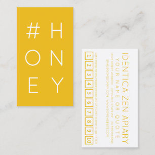 #HONEY hashtag loyalty punch card