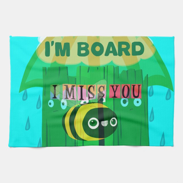 Honey I Miss You So Much Kitchen Towel (Horizontal)