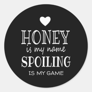 Honey Is My Name Funny Gifts For Grandma Classic Round Sticker