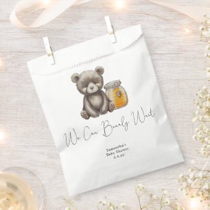 Honey jar and teddy Bear - We can bearly wait Favour Bag