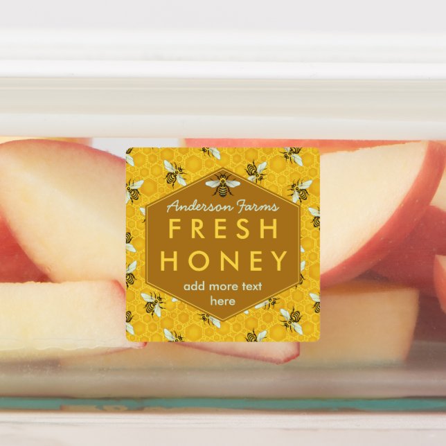 Honey Jar Bees and Honeycomb Apiary Farm Business (Affixed)