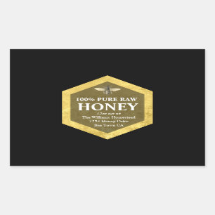 Honey Jar Étiquette Nom de l'abeille et de l'abe
