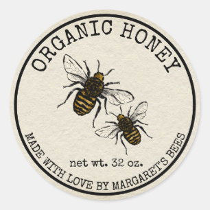 Honey Jar Étiquettes Honeybee Honeycomb Bee Apière