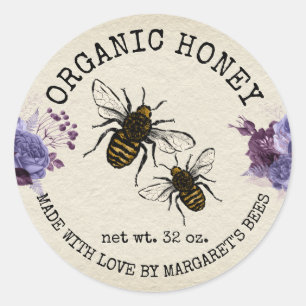 Honey Jar Étiquettes Honeybee Honeycomb Bee Apière