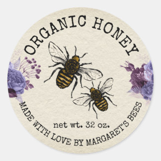 Honey Jar Étiquettes Honeybee Honeycomb Bee Apière