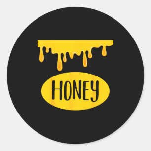 Honey Jar Funny Lazy Matching Costume Honeyt Classic Round Sticker