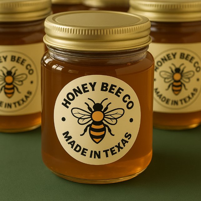 Honey Jar Honey Bee Apiary Étiquette d'affaires (Créateur téléchargé)