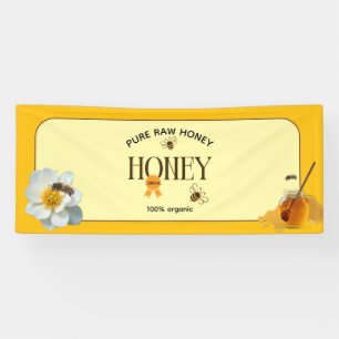 Honey Jar Honeybee Honeycomb Bee Apiary Banner
