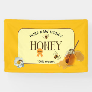 Honey Jar Honeybee Honeycomb Bee Apiary Banner