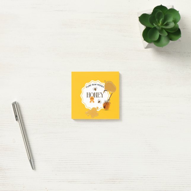 Honey Jar Honeybee Honeycomb Bee Apiary Post-it Notes (Office)