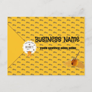 Honey Jar Honeybee Honeycomb Bee Apiary Postcard