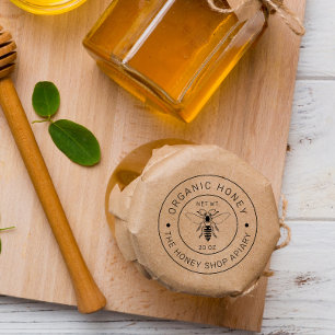 Honey Jar   Honeybee Honeycomb Bee Apiary Rubber Stamp