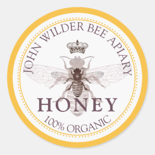 Honey Jar Label Beekeeper Apiary