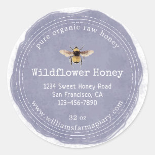 Honey Jar Label Honeybee Apiary