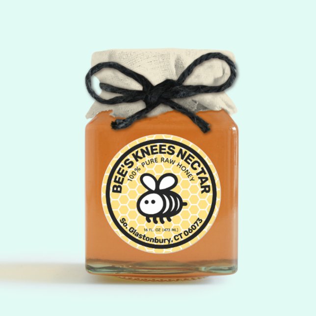  Honey Jar Label Honeycomb Cute Bee (Creator Uploaded)