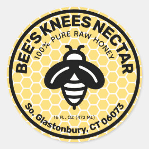 Honey Jar Label Honeycomb Cute Bee