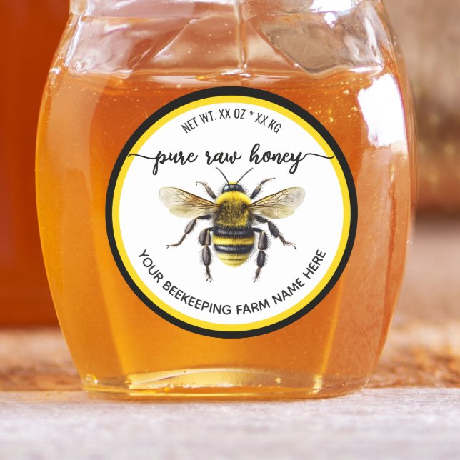 Honey Jar Labels | Honeybee Bee Apiary (Creator Uploaded)