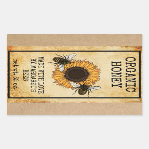 Honey Jar Labels Honeybee Honeycomb Bee Apiary