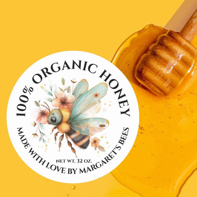 Honey Jar Labels Honeybee Honeycomb Bee Product (Creator Uploaded)