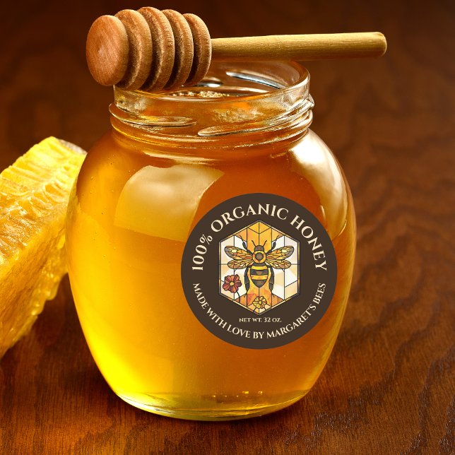 Honey Jar Labels Honeybee Honeycomb Bee Product (Creator Uploaded)
