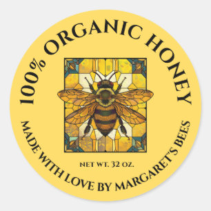 Honey Jar Labels Honeybee Honeycomb Bee Product