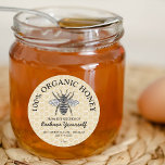 Honey Jar Labels | Honeybee Honeycomb Food<br><div class="desc">Introducing our classic and stylish personalized honey jar stickers that are perfect for labeling your food jars! These stickers feature a rustic honeycomb background, a honeybee and your personalized details. Our personalized honey food jar stickers are unique and will add a special touch to any kitchen. Whether you're a home...</div>