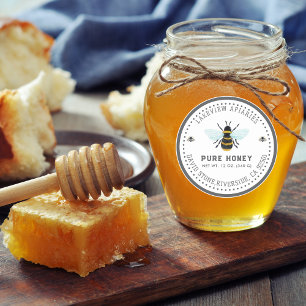 Honey Jar Labels Pure Honey Custom Level