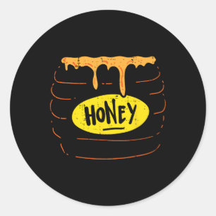 Honey Jar Pot Costume Fun Sweet Halloween Men Wome Classic Round Sticker