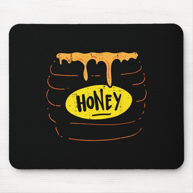 Honey Jar Pot Costume Fun Sweet Halloween Men Wome Mouse Pad (Front)