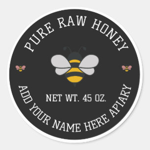 Honey Jar Stickers Bee & Honeycomb Apiary Labels