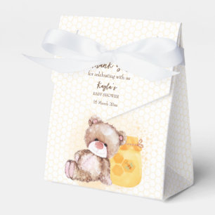 Honey jar teddy bear bearly wait baby shower favor box