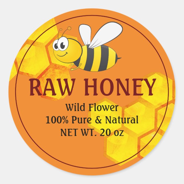 Honey label Custom Sticker (Front)